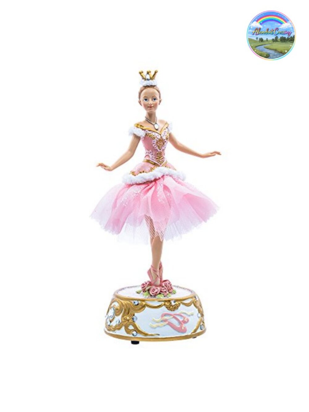 Musical Ballerina Figure Resin Nutcracker Ballet Decor 10 Inch